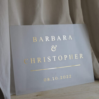 Cartel de Bienvenida Acrílico