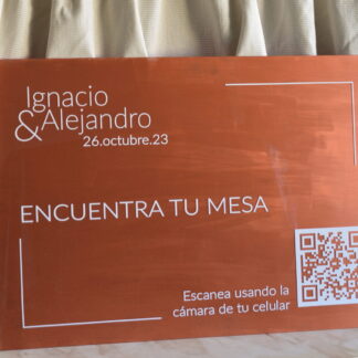 Cartel QR-code - Pintado a Mano