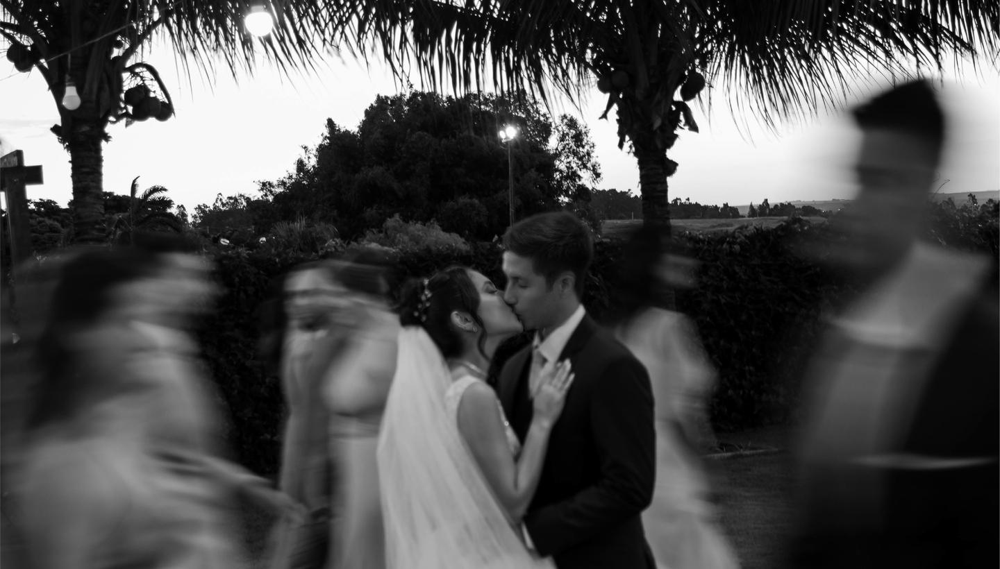 Novios el día del matrimonio